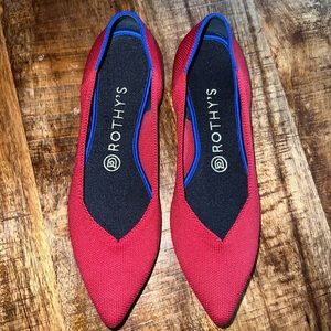 Rothy's The Point Red Womens Flats Sz W8